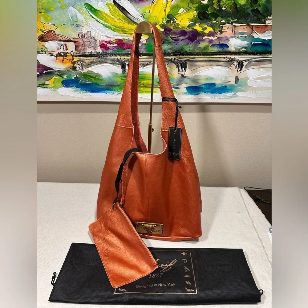 Sharif Orange Hobo Bag
